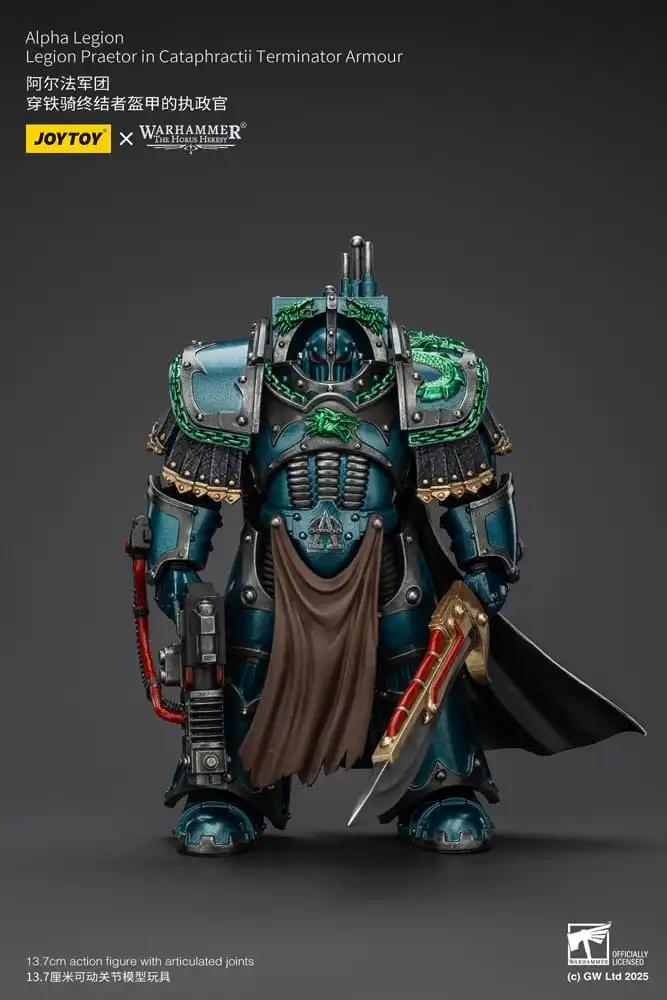 Warhammer The Horus Heresy Action Figure Alpha Legion Legion Praetor in Cataphractii Terminator Armour 18 cm